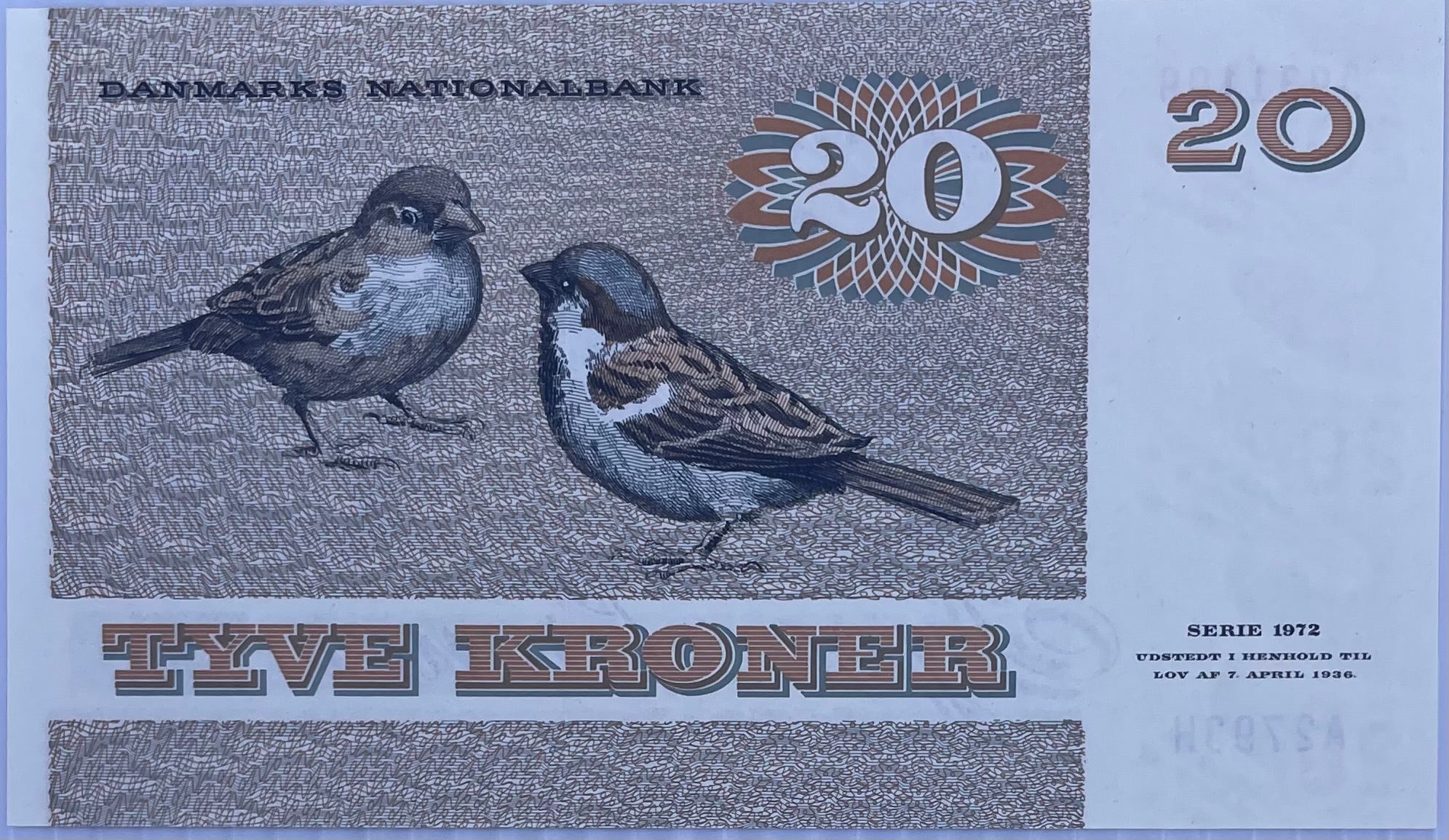 1979 Denmark 20 Kroner P-49 UNC World Banknote